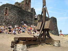 Animationen in mittelalterlichen Château de Calmont d'Olt